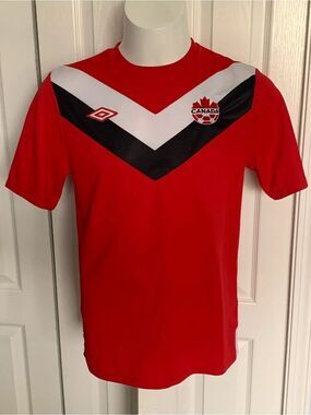 Umbro 2011 Red Soccer Jersey with White and Black V-Chevron